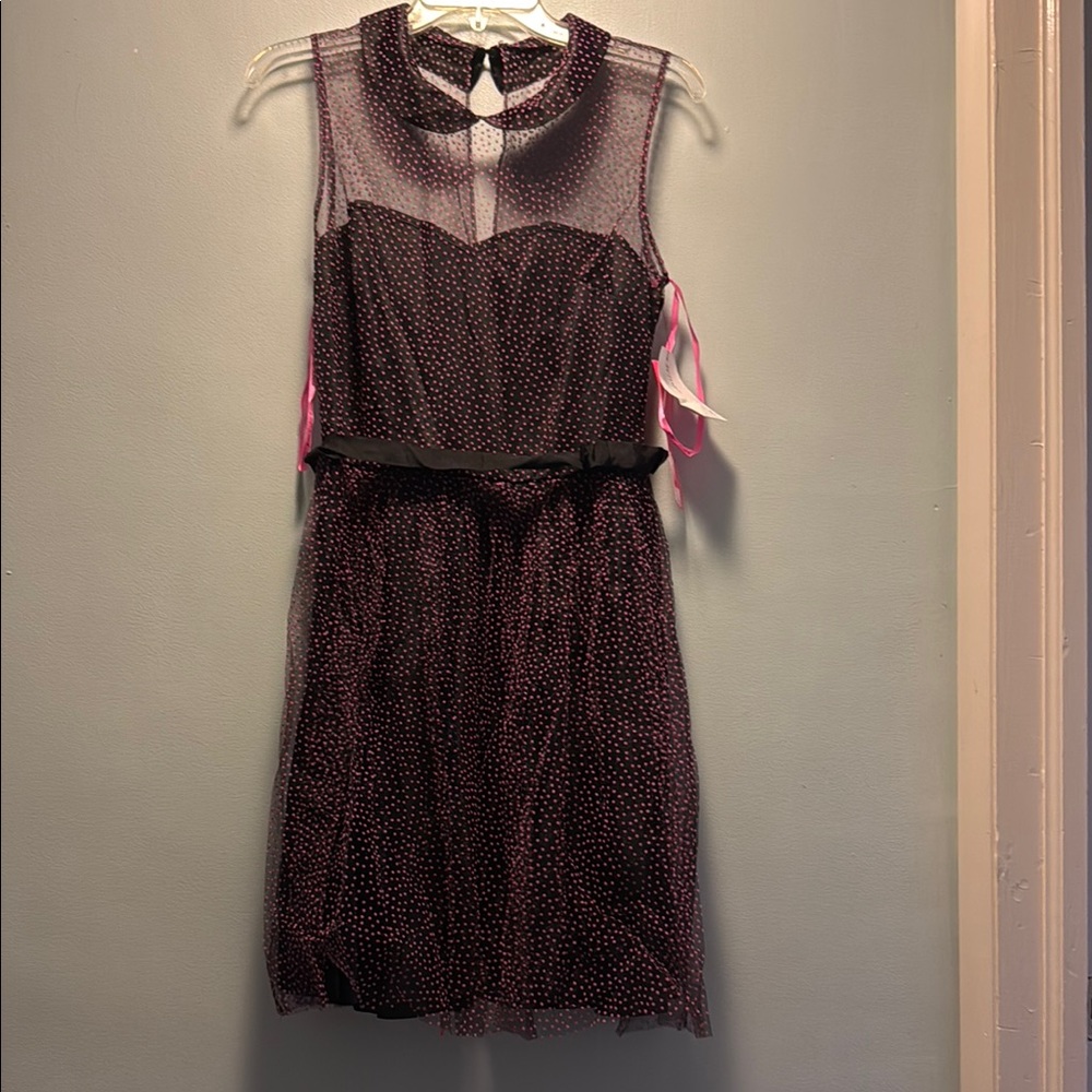 Betsey Johnson Purple Sheath Mini Dress Sleeveless Mock Neck